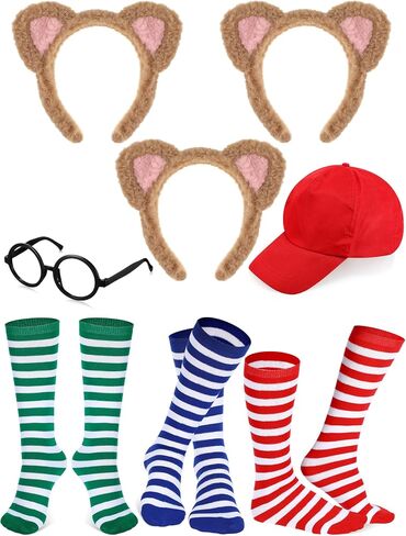 Willbond 7 PCS Halloween Animal Cortumes Consers Consers Comband -Obder Knee High Sock Gook Gooks for Cosplay Party Comples in Kuwait
