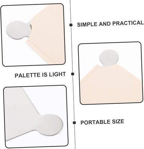 Stainless Steel Makeup Palette Set 5-Piece Mixing Tray for Foundation and Pigment Easy to Clean Cosmetic Mixing Tool with Storage Holder for Professional Use in Saudi Arabia