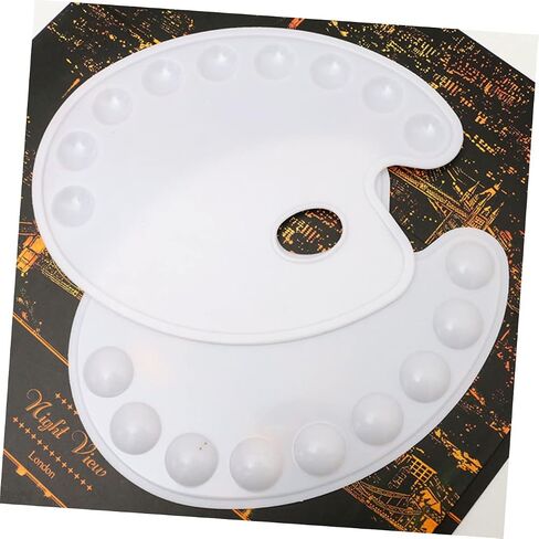 3PCS Oval Art Color Mixing Board Portable Paint Tray with Hand Grip for Artists Students Hobbyists Durable for Home School in Saudi Arabia