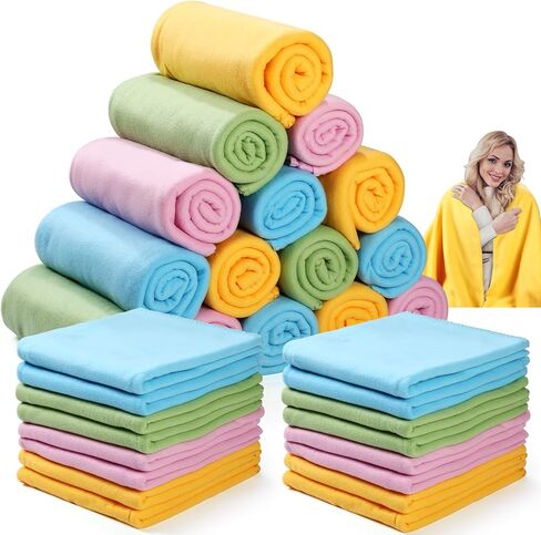 Remerry 32 Pcs Guinea Pigs Blankets Bulk Soft Warm Fleece Blankets 60x50 Inch Flannel Polyester Throw Bedding Accessories Reusable Pet Pee Sleep Mat Pad Cover for Hamster Ferret Dog Puppy Cat in Saudi Arabia