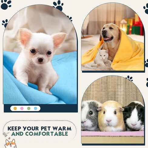 Remerry 32 Pcs Guinea Pigs Blankets Bulk Soft Warm Fleece Blankets 60x50 Inch Flannel Polyester Throw Bedding Accessories Reusable Pet Pee Sleep Mat Pad Cover for Hamster Ferret Dog Puppy Cat in Saudi Arabia