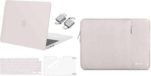 MOSISO Compatible with MacBook Air 13.6 inch Case 2022 2023 2024 Release M3 A3113 M2 A2681, Plastic Hard Shell Case&Keyboard Cover&Screen Protector&Type C Adapter&Case with Pocket, Stone Gray in Saudi Arabia