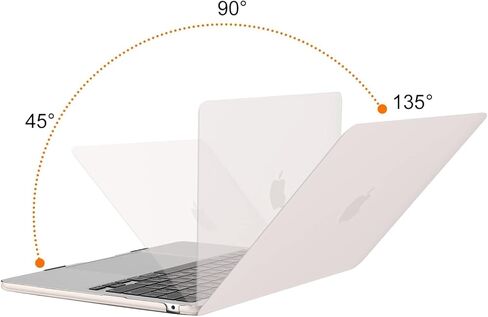MOSISO Compatible with MacBook Air 13.6 inch Case 2022 2023 2024 Release M3 A3113 M2 A2681, Plastic Hard Shell Case&Keyboard Cover&Screen Protector&Type C Adapter&Case with Pocket, Stone Gray in Saudi Arabia