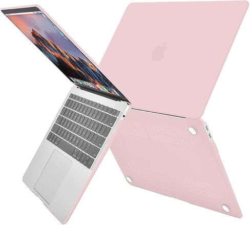 Mosiso متوافق مع MacBook Air 13 بوصة Case 2022 2021 2020 2019 2018 الإصدار A2337 M1 A2179 A1932 ، حزمة من جلد الغزال المحمول من جلد الغزال مع حقيبة صغيرة وغطاء لوحة المفاتيح ، وردة الكوارتز والوردي الوردي in Saudi Arabia
