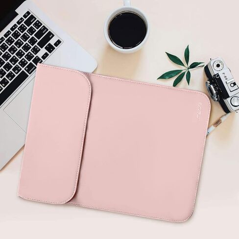 Mosiso متوافق مع MacBook Air 13 بوصة Case 2022 2021 2020 2019 2018 الإصدار A2337 M1 A2179 A1932 ، حزمة من جلد الغزال المحمول من جلد الغزال مع حقيبة صغيرة وغطاء لوحة المفاتيح ، وردة الكوارتز والوردي الوردي in Saudi Arabia