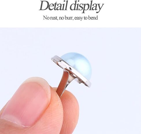 EXCEART 100pcs Pearl Pushpin DIY Brad Fastener Brad Buttons Craft Pins Pushpin Brads for Crafting Fabric Paper Brads Craft for Paper Clip Holder Wedding Washi Tape Decorative Pins Alloy in Saudi Arabia