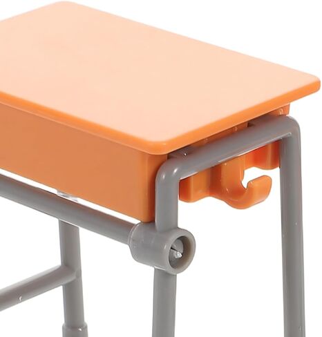 BESTonZON 4sets Miniature School Desk and Chair Dollhouse Furniture for Classroom Decor Design for Miniature Spaces and Collectibles in Saudi Arabia