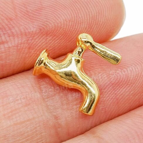 Odoria 1/12 Miniature Faucet 4Pcs Dollhouse Decoration Accessories, Gold in Saudi Arabia