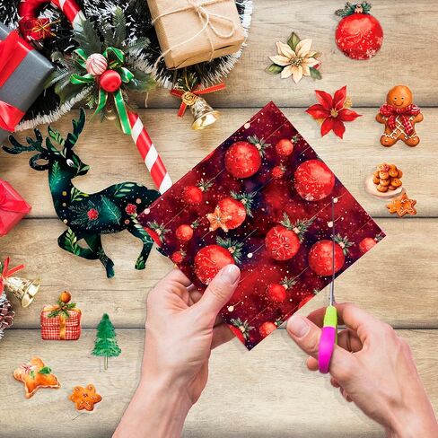 KIRDACH SCRABKING Supplies Kit ، 24 ورقة من الجوانب أحادية الجوانب POINSESTIA COOKIE TREE TREE PATTORD PAPBACT DIY Junk Journal Crafts Propectal Paper-6x6inch (R2459) in Kuwait