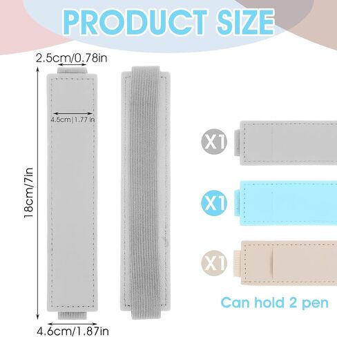 3 pack Pen Pouch for Notebook,Adjustable Leather Journal Pen Holder,Detachable Elastic Pens Holder for Notebook, Suitable for Notebooks, Diaries, Planners, Binders and Books (3 Colors) in Saudi Arabia