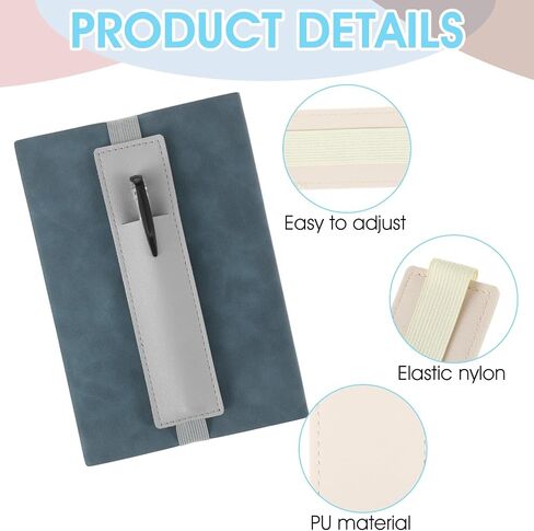 3 pack Pen Pouch for Notebook,Adjustable Leather Journal Pen Holder,Detachable Elastic Pens Holder for Notebook, Suitable for Notebooks, Diaries, Planners, Binders and Books (3 Colors) in Saudi Arabia