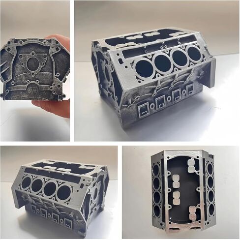 3D Printed V8 Engine Block Desk Organizer, Name Card and Pen Holder, Business Card Stand and Pen Pencil Holder in Saudi Arabia