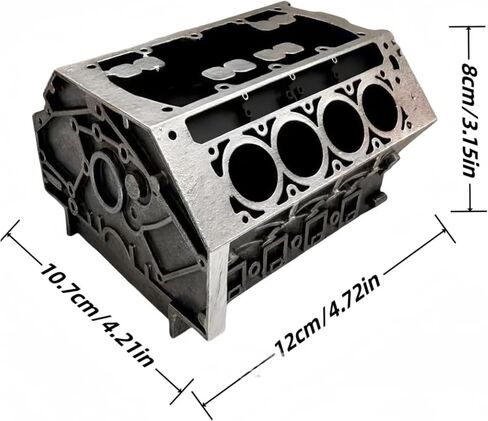 3D Printed V8 Engine Block Desk Organizer, Name Card and Pen Holder, Business Card Stand and Pen Pencil Holder in Saudi Arabia