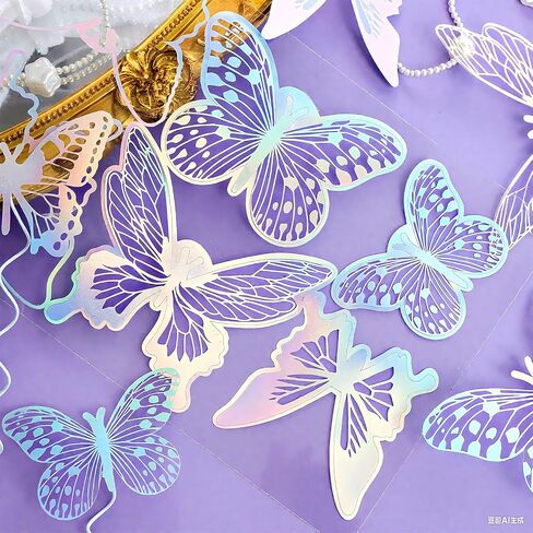 110 Pcs Cake Decorating Butterflies,Butterfly's Cake Decor丨Butterfly Decorations for Cakes for Suitable for Girls Butterfly Theme Party Cake Decorations Etc in Saudi Arabia