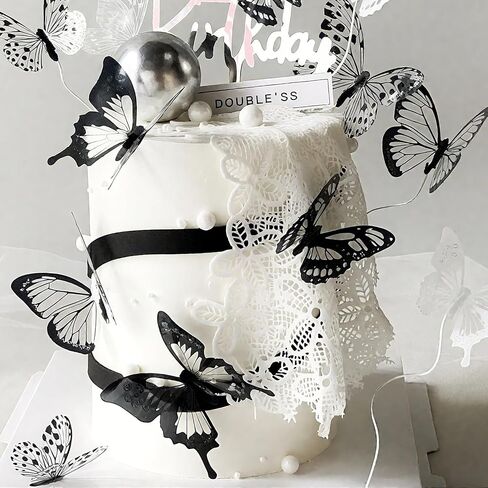 110 Pcs Cake Decorating Butterflies,Butterfly's Cake Decor丨Butterfly Decorations for Cakes for Suitable for Girls Butterfly Theme Party Cake Decorations Etc in Saudi Arabia