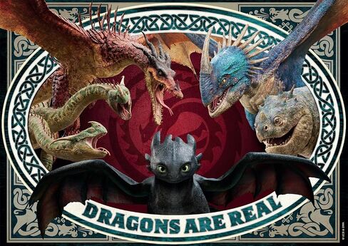 Buffalo Games - How to Train Your Dragon - Dragons are Real - 300 Piece Jigsaw Puzzle for Adults - Challenging Puzzle Perfect for Game Nights - Finished Size is 21.25 x 15 in Saudi Arabia