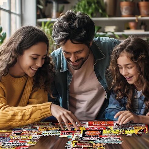 White Mountain Root Beers Puzzle 1000 Piece Vintage Soda Collage Jigsaw Puzzles for Adults and Families in Saudi Arabia