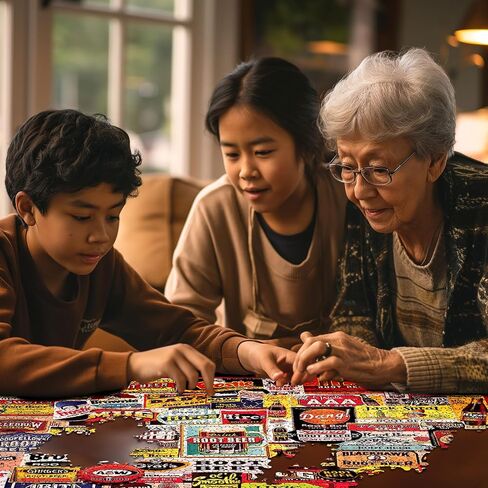 White Mountain Root Beers Puzzle 1000 Piece Vintage Soda Collage Jigsaw Puzzles for Adults and Families in Saudi Arabia