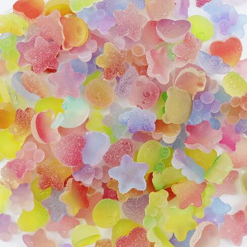 WENSIDUO 100PCS SLIME SHARMS مجموعة لطيفة ، ألوان مختلطة سحر راتنجات Flatback لحالات الهواتف غير المرغوب فيها ، تصميم فن الأظافر ، سكرابوكينغ وتزيين DIY. in Kuwait