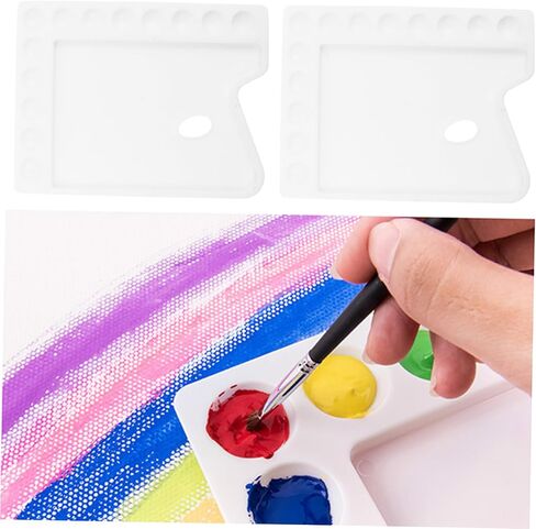 3pcs منصات الطلاء البلاستيكية للطلاء الفني DIY اللوحة الصباغ المائية التي تمزج صواني سهلة تنظيف لوحات الطلاء للطلاب وعشاق الحرفية in Saudi Arabia