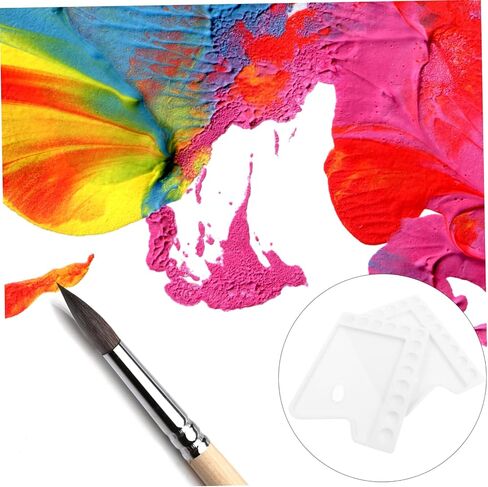 3pcs منصات الطلاء البلاستيكية للطلاء الفني DIY اللوحة الصباغ المائية التي تمزج صواني سهلة تنظيف لوحات الطلاء للطلاب وعشاق الحرفية in Saudi Arabia