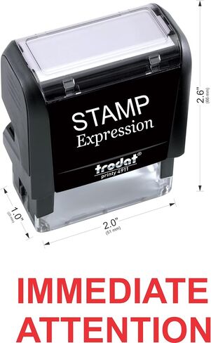 StampExpression - Immediate Attention Office Self Inking Rubber Stamp - Red Ink (A-5032) in Saudi Arabia