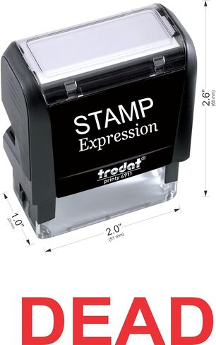 StampExpression - Dead Office Self Inking Rubber Stamp - Red Ink (A-5469) in Saudi Arabia