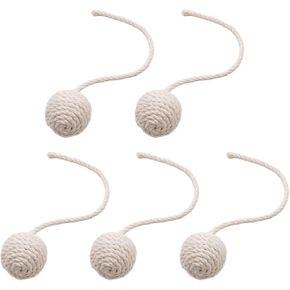 5pcs Cat Sisal Rope Ball Toys و Cat Hemp Rope Balls و Self -Self و Pets Interactive Toy for Cat Kitty و 4.5 سم اللون الأبيض in Kuwait