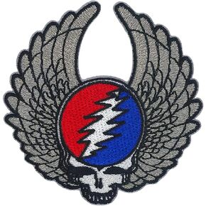 C&D Visionary Grateful Dead SYF Silver Wings Patch, Red, Blue, White in Saudi Arabia