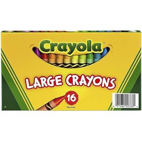 Binney & Smith Crayola(R) Large Crayon Set, Lift-Lid Box, Assorted Colors, Box Of 16 in Kuwait