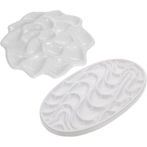 Doitool 2PCS Art Paint Box Box Watercolor Plate Plate Plate Plant for Artists Forms and Girls Rightweight Materials in Kuwait