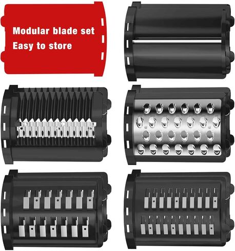 ملحق تقطيع وتقطيع لخلاط حامل كيتشن إيد مع 5 شفرات، ومرفق مبشرة الجبن، وتقطيع إعداد طازج، وإكسسوارات أكبر لصانع سلطة الخضروات من أجل مساعد المطبخ in Kuwait