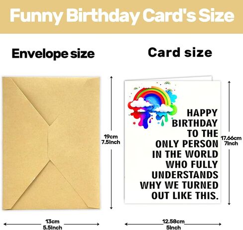 Funny Birthday Cards for Women, 7in x 5in Funny Happy Birthday Card for Men Best Friends Sister Boyfriends Girlfriends Classmate, Unique Greeting Cards Birthday Decorations & Gifts (Stars Aligned) in Saudi Arabia