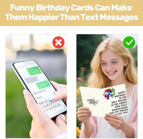 Funny Birthday Cards for Women, 7in x 5in Funny Happy Birthday Card for Men Best Friends Sister Boyfriends Girlfriends Classmate, Unique Greeting Cards Birthday Decorations & Gifts (Stars Aligned) in Saudi Arabia
