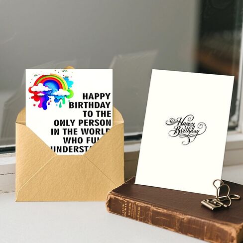 Funny Birthday Cards for Women, 7in x 5in Funny Happy Birthday Card for Men Best Friends Sister Boyfriends Girlfriends Classmate, Unique Greeting Cards Birthday Decorations & Gifts (Stars Aligned) in Saudi Arabia
