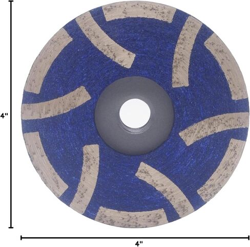 Fine Grit 4 Inch Diamond Resin Filled Grinding Wheel for Granite Marble Engineered Stone Quartz and Tile 12 Segmented Diamond Resin Grinding Cup Wheel with 5/8"-11 Thread in Saudi Arabia