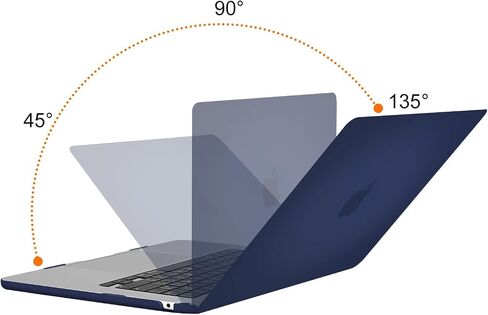 Mosiso متوافق مع MacBook Air Case 15 بوصة 2023 إطلاق A2941 M2 شريحة ، غطاء حالة القشرة الصلبة البلاستيكية الواقية وحقيبة الأكمام النيوبرين ، الأزرق البحري in Saudi Arabia