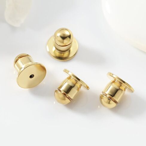 Locking Earring Backs for Studs Secure Earrings Back (Gold) in Kuwait