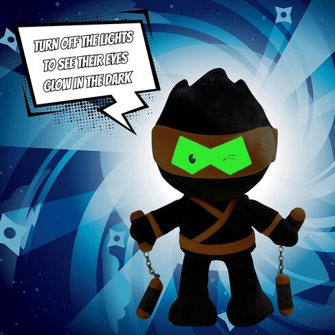 NINJA KIDZ TV Official Merch, Posable Plushie, Spy Ninja Kids Toys, Plush Toys for Kids, Action Figure Merch, Stuffies for Girls and Boys, Stealthy Poseable Plush (Blue) in Saudi Arabia