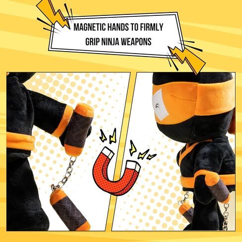 NINJA KIDZ TV Official Merch, Posable Plushie, Spy Ninja Kids Toys, Plush Toys for Kids, Action Figure Merch, Stuffies for Girls and Boys, Stealthy Poseable Plush (Blue) in Saudi Arabia
