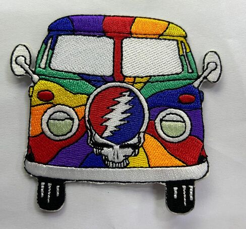 C&D Visionary Grateful Dead SYF Rainbow Bus Patch, Green, Red, Blue White in Saudi Arabia