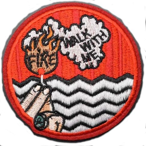 Twin Peaks Fire Walk with Me David Lynch TV Show 3.2" Iron On Embroidered Patch for Clothing in Saudi Arabia