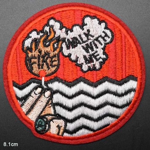 Twin Peaks Fire Walk with Me David Lynch TV Show 3.2" Iron On Embroidered Patch for Clothing in Saudi Arabia