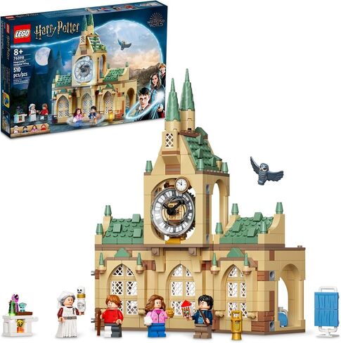 Lego Harry Potter Hogwarts Hospital Wing 76398 Building Toy Castle Kit With Clock Tower ، سجين Azkaban ، يشمل هاري بوتر ، هيرميون جرانجر ، رون ويزلي و Madam Pomfrey Minifigures in Saudi Arabia