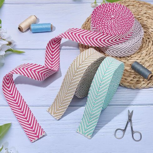 Mayjoydiy 5 ياردة حزام من القطن الوردي البوليستر 1.5 بوصة مسطحة حزام مخطط نمط polycotton شريط اثنين من الأشرطة حزام ثقيلة لأحزمة الحرف اليدوية مقابض لوازم الخياطة in Saudi Arabia