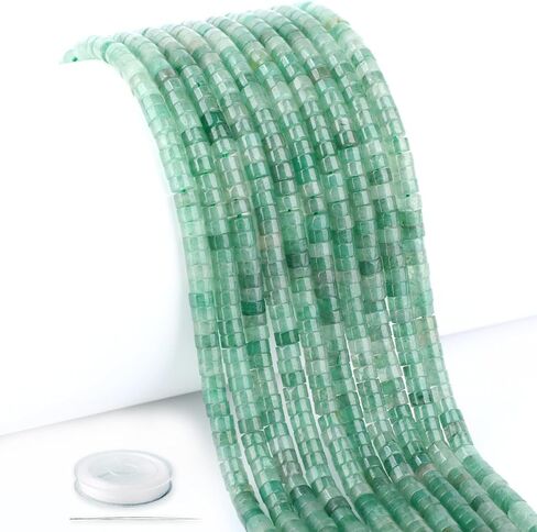 خرزات Aventurine Aventurine الطبيعية هاييشي الفواصل الفضفاضة شبه الثمينة ذات الجولة الجولة الحجر الأحجار الكريمة الحجر من أجل الديكور المجوهرات صنع 4x2mm 15.5 " in Kuwait