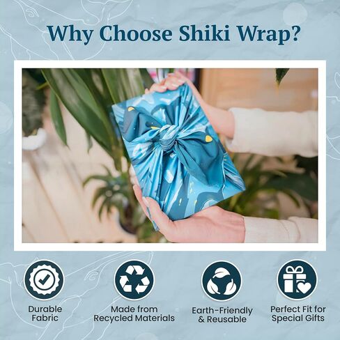 التفاف الهدايا القابلة لإعادة الاستخدام لـ shikiwrap-كبير كبير 36 بوصة زاهية صديقة للبيئة عكسية ، فوروشيكي فوروشيكي فوروشيكي الممتد لهدايا أعياد الميلاد ، والعطلات ، والمناسبات الخاصة والمعيشة المستدامة in Kuwait