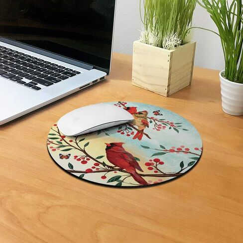 موسباد غير مستديرة ، Wirester Red Cardinal Birds Mouse Pad للمنزل والمكاتب ومكتب الألعاب in Kuwait