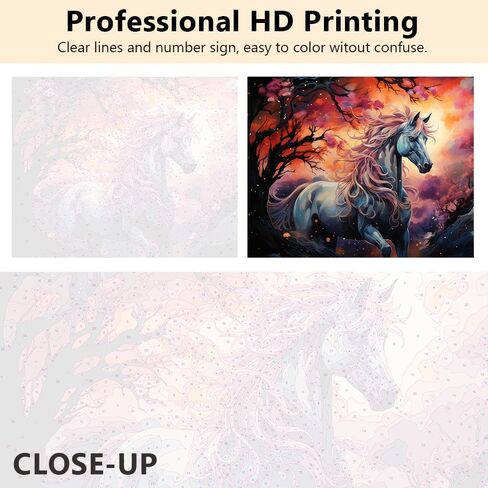 طلاء الفن الشعبي البولندي بواسطة أرقام أرقام للبالغين حفنة من الزهور على جدار الطلاء بالرقم مع الفرش والصباغ ، فني الحرف اليدوية زيت DIY ، 16 × 20 بوصة in Kuwait