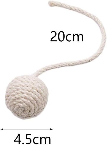 5pcs Cat Sisal Rope Ball Toys و Cat Hemp Rope Balls و Self -Self و Pets Interactive Toy for Cat Kitty و 4.5 سم اللون الأبيض in Saudi Arabia